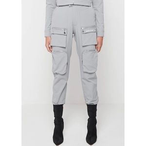NWOT - Maniere De Voir Grey Technical Cargo Pants